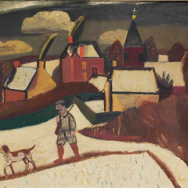 Gustave de Smet — Охотник в снегу