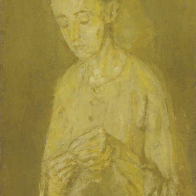 Gwen John — Женщина, шьющая