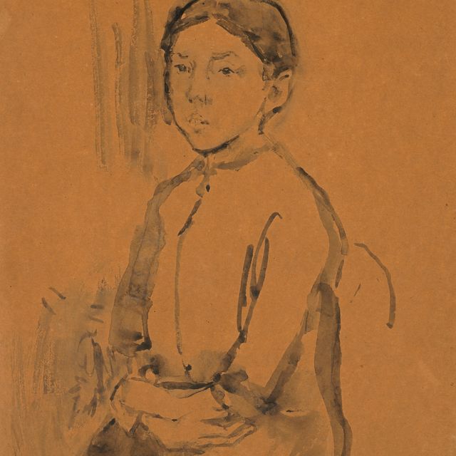 Gwen John — Сидящая девушка со скрещенными на груди руками
