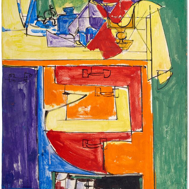 Hans Hofmann — Ваза, мебель и книги