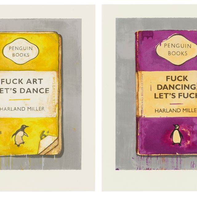 Harland Miller — К черту Искусство, Давайте танцевать, к черту танцы, давайте трахаться (Диптих)
