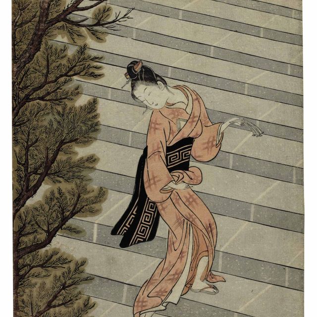 Harunobu Suzuki — Ритуал стократного подъема по лестнице (Охьякудо) , ок. 1765-66