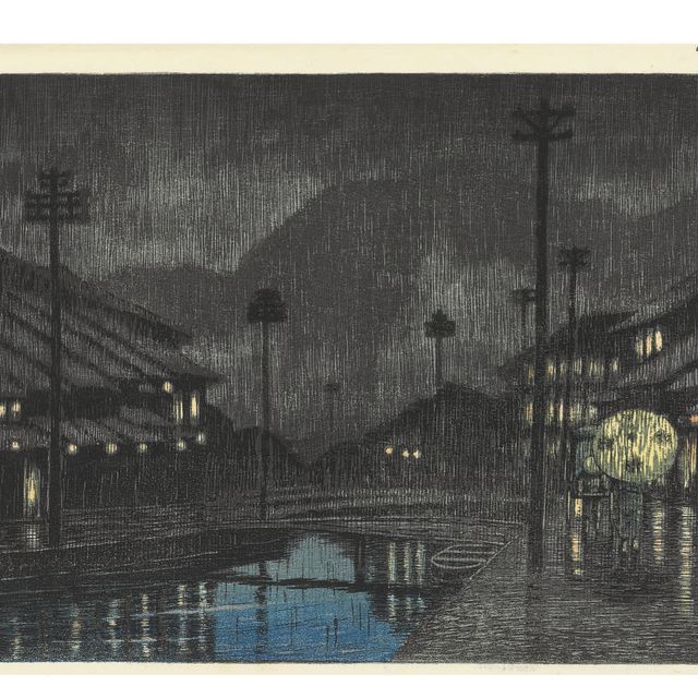 Hasui Kawase — Тадзима Широдзаки (Широдзаки, провинция Тадзима), из серии "Табимиягэ дайсаншу" ("Сувениры из путешествий" - третья серия), 1924 год.