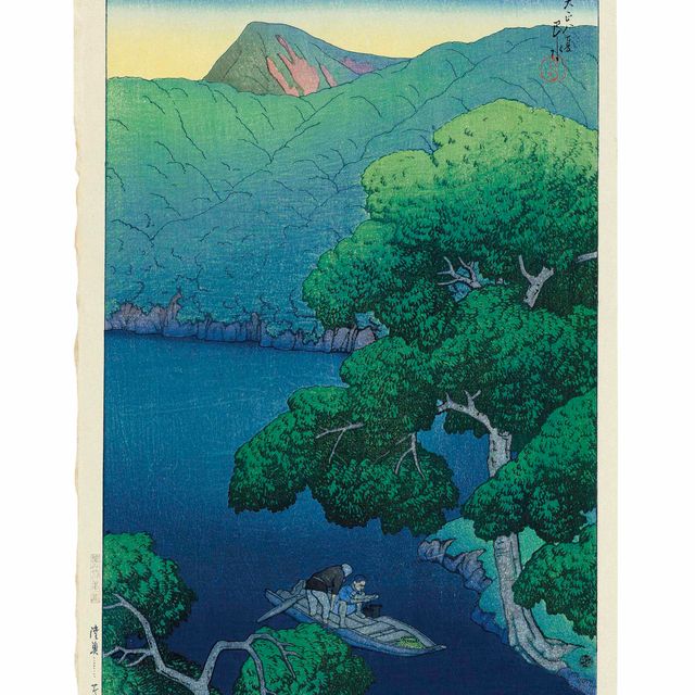 Hasui Kawase — Муцу Мисимагава (река Мисима, провинция Муцу) из серии "Табимиягэ дай иссю" ("Сувениры путешествия" - первая серия)