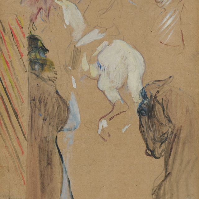 Henri de Toulouse-Lautrec — Вавилонская башня Великого (справа налево) ; Этюды (оборотная сторона)