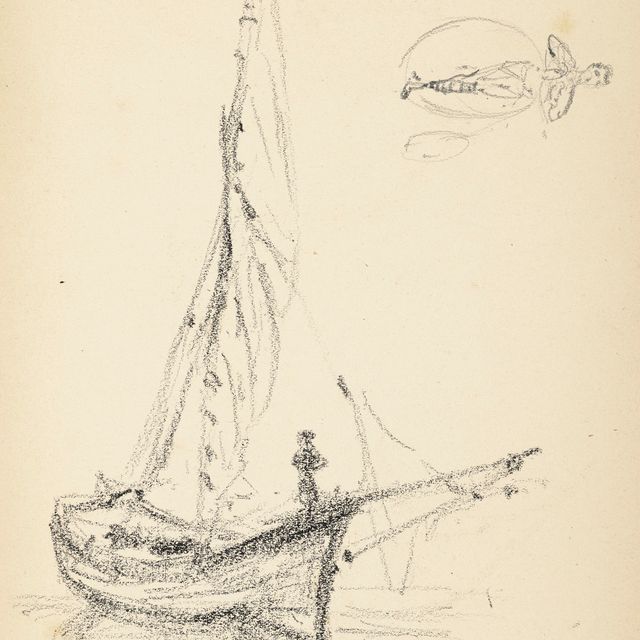 Henri de Toulouse-Lautrec — Вуаль и этюд персонажей ( спереди ); Этюд бато ( сзади )