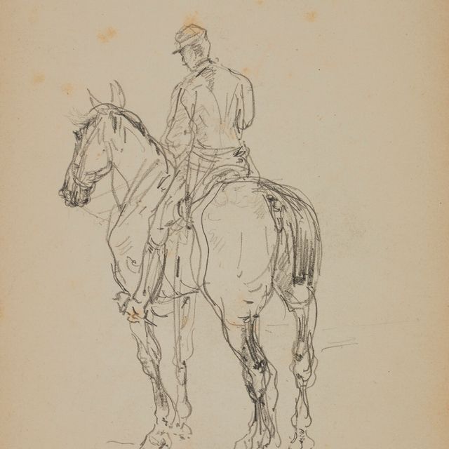 Henri de Toulouse-Lautrec — Солдат в доспехах ( спереди ); Охрана ( сзади )