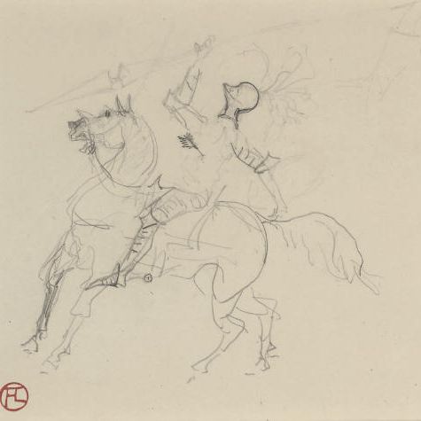 Henri de Toulouse-Lautrec — Кавалер (спереди); Крокис (сзади)