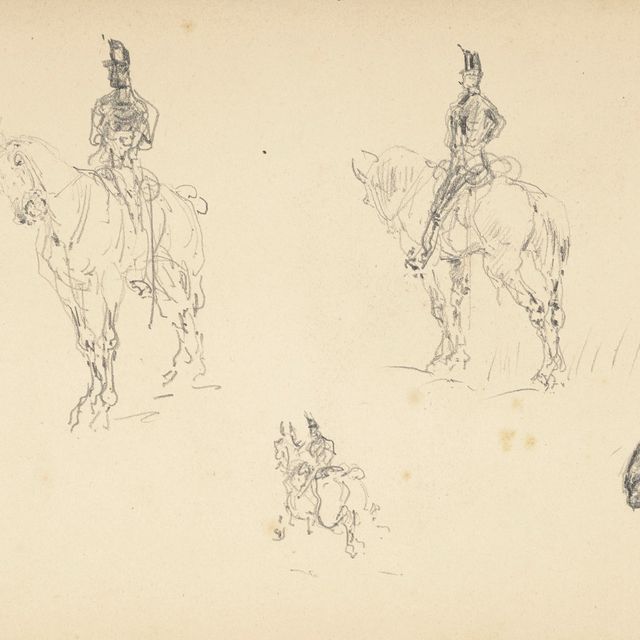 Henri de Toulouse-Lautrec — Этюд кавалеров ( спереди ); Этюд кавалеров и кавалерш в доспехах ( сзади )