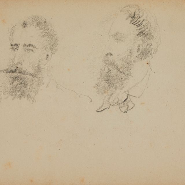 Henri de Toulouse-Lautrec — Два мужских портрета ( спереди ); Солдат ( сзади )