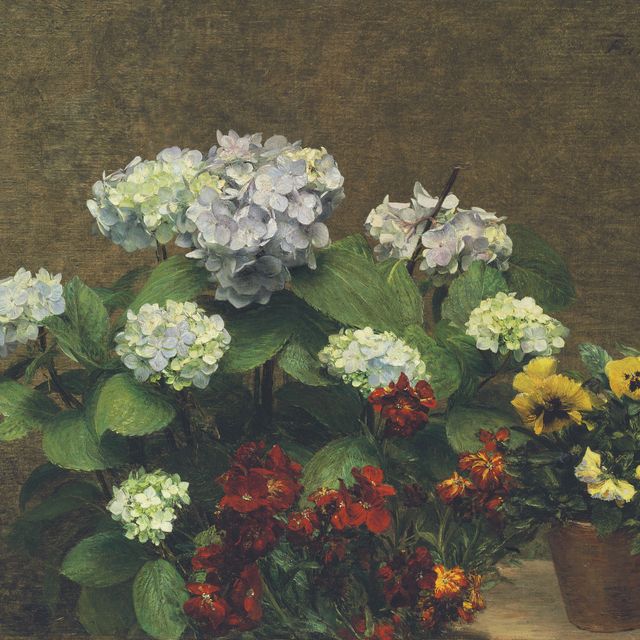 Henri Fantin-Latour — Флеры (гортензии, гирофлеи, два горшка для очков)
