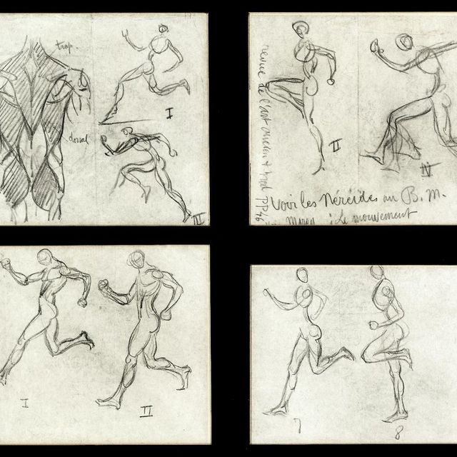 Henri Gaudier-Brzeska — Исследования спортсменов ( recto ); исследования спортсменов ( verso )