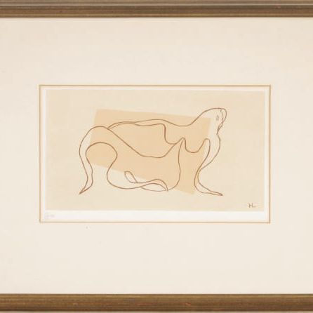 Henri Laurens — Утонченная женщина; и японская акварель на шелке, выполненная неизвестной рукой