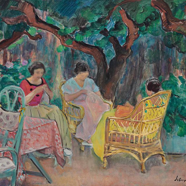Henri Lebasque — Три женских кузена в саду