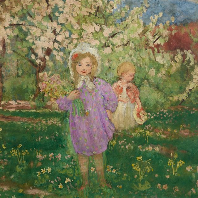Henri Lebasque — Дети, танцующие под осенним флером