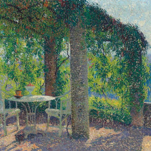 Henri Martin — Беседка под углом к манежу в Маркизроле для освещения утренних сцен