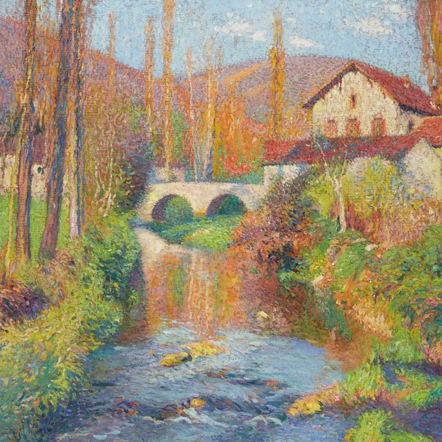 Henri Martin — Мост Лабастид-дю-Верт-о-Каскателль перед Меандром