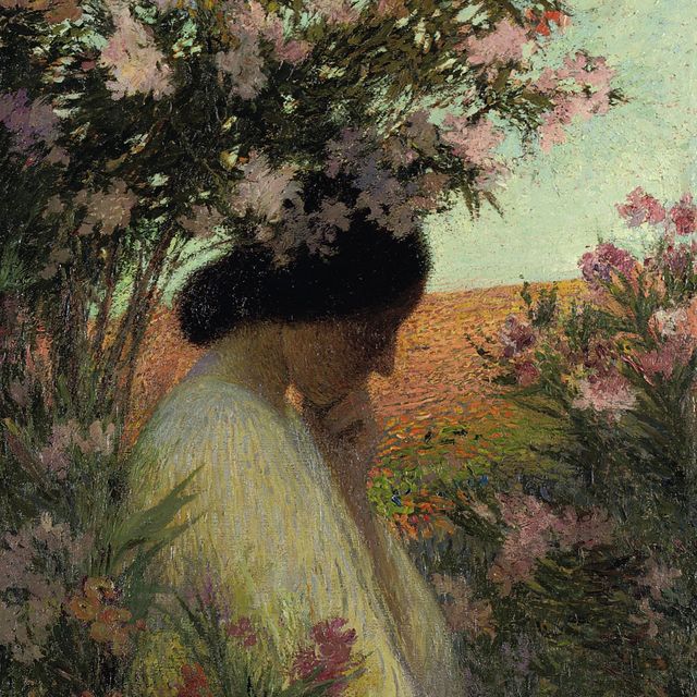 Henri Martin — В уединении, Женщина-медитатор в костюме розы Лорье