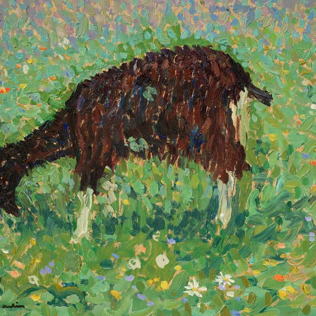 Henri Martin — Шевр на цветочном поле