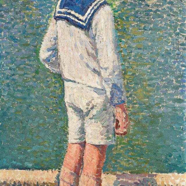 Henri Martin — Маленький сад у границы с бассейном Люксембургского сада в Париже