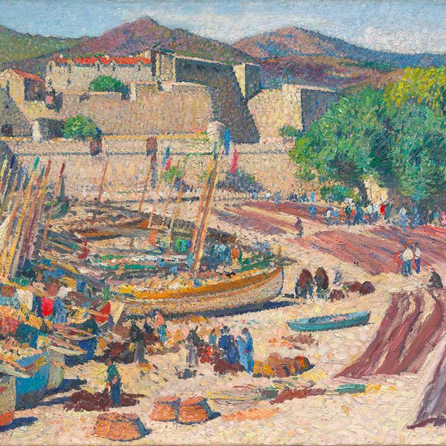 Henri Martin — Порт-де-Кольюр, 14 июля, раздел филе в Греве