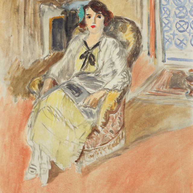 Henri Matisse — Молодая девушка-ассистент, в желтом халате