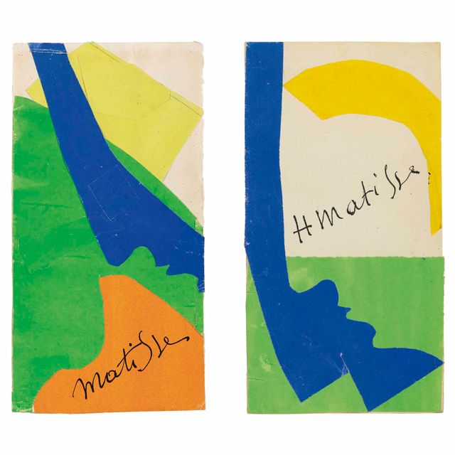 Henri Matisse — Макет для кувертюры каталога выставки "Анри Матисс, декупажи из папье-маше", chez Berggruen & Cie, 1953