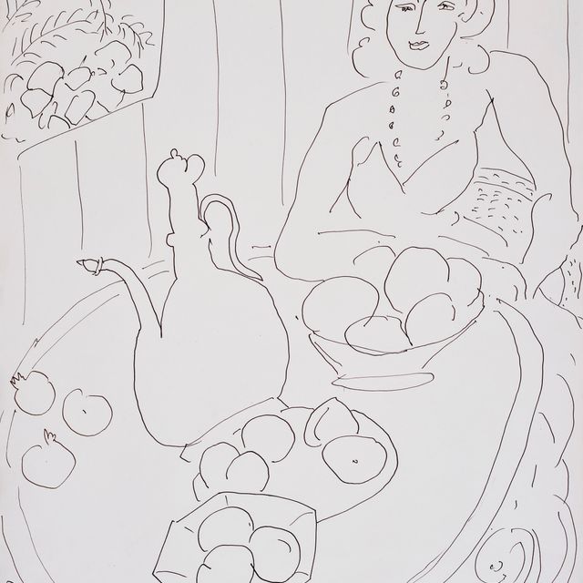 Henri Matisse — Молодая женщина сидит за одним столом