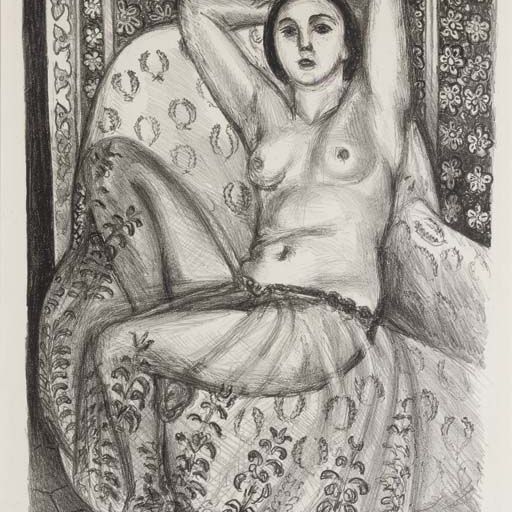 Henri Matisse — Костюм одалиски в тюлевом платье (D.-M. 443)