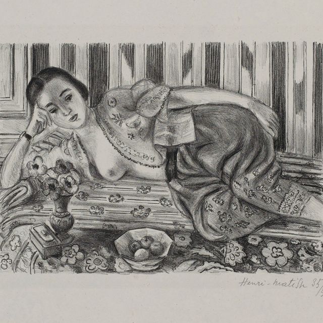 Henri Matisse — Одалиска в атласно-красном платье (D.-M. 456)