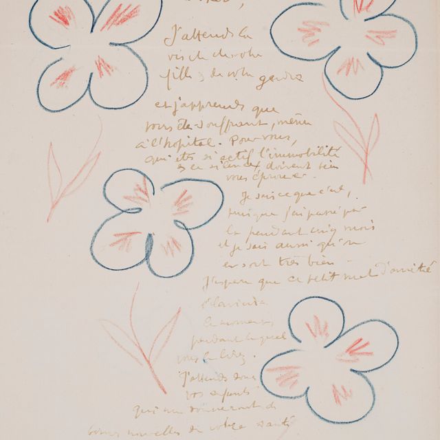 Henri Matisse — Иллюстрированное письмо по адресу месье Ласкера