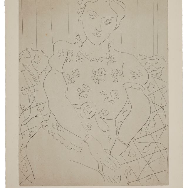 Henri Matisse — Молодая женщина с цветочным букетом на корсаже