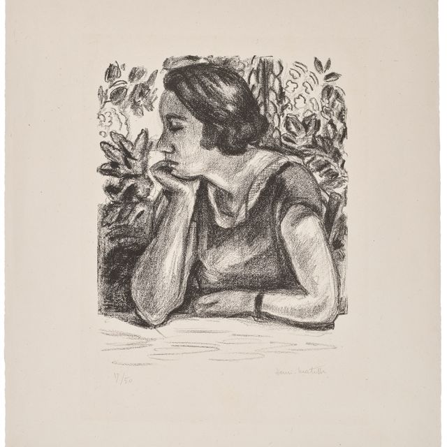 Henri Matisse — Изображение профиля, сохраняющегося без лифчиков, в стиле Людовика XIV