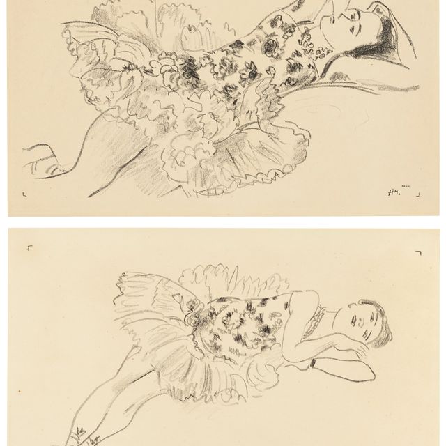 Henri Matisse — Танцовщица каше и танцовщица этендю, от: Dix Danseuses