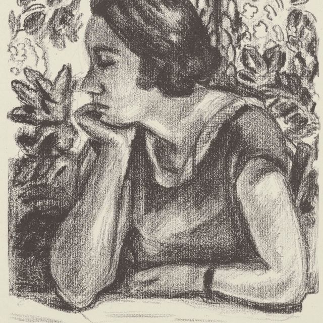 Henri Matisse — Изображение профиля, сохраняющегося без лифчиков, в стиле Людовика XIV