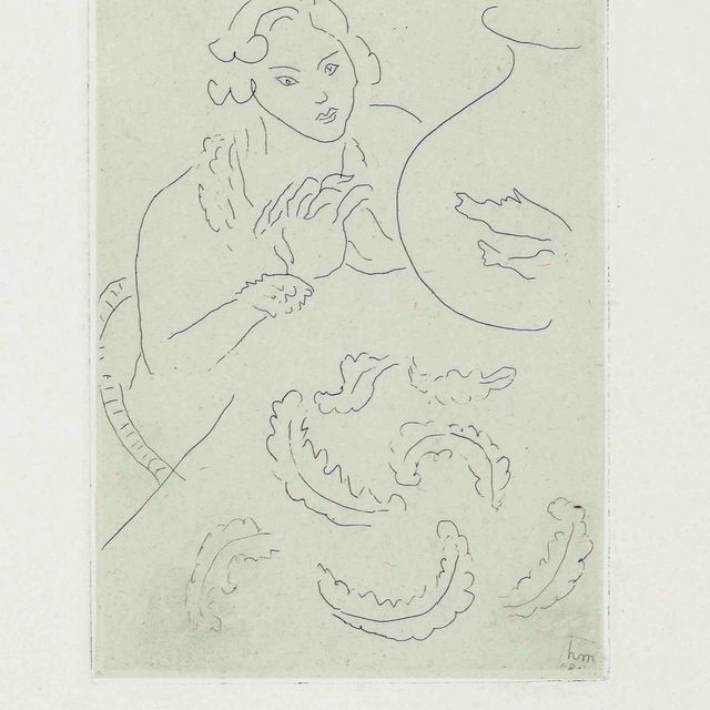 Henri Matisse — Рисунок "Основные соединения и подгузник для декора" (D. 183)