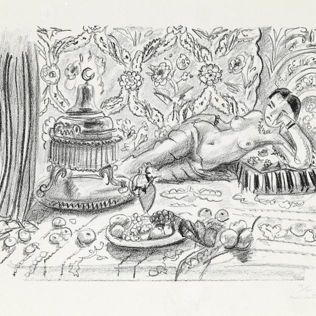 Henri Matisse — Одалиска, Брасеро и фруктовое купе (D. 504)