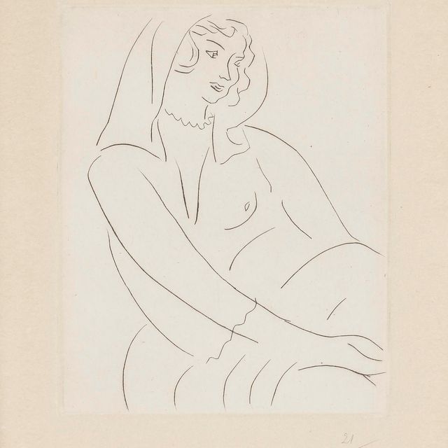 Henri Matisse — Молодая женщина, вуаль наедине