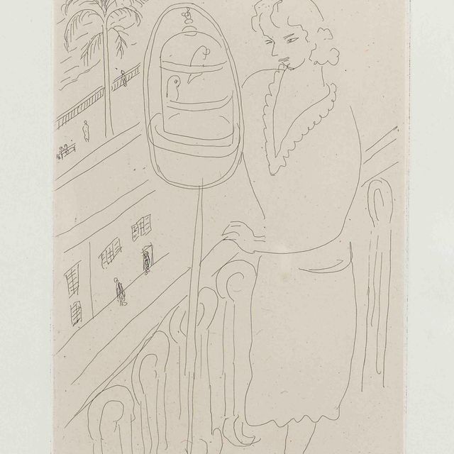 Henri Matisse — Молодая женщина на балконе, обсерватория Перруше (номер 214)
