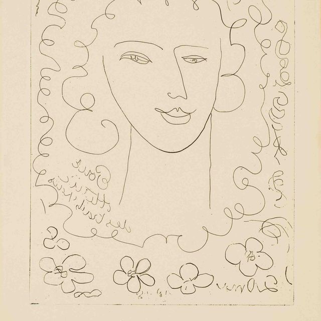 Henri Matisse — Молодая женщина с сердцем и цветами (Дютюит-Матисс 315)