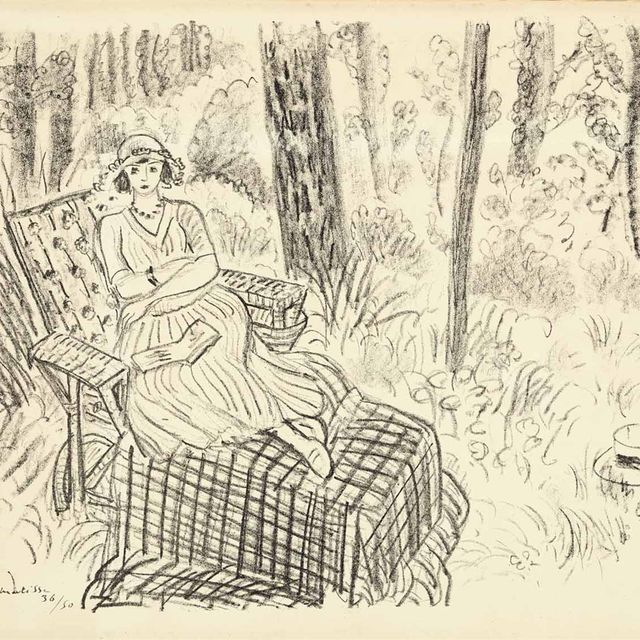 Henri Matisse — Молодая девушка в шезлонге в Су-буа