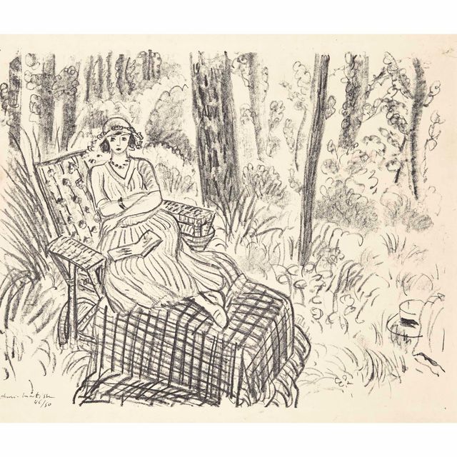 Henri Matisse — Молодая девушка в шезлонге в Су-Буа