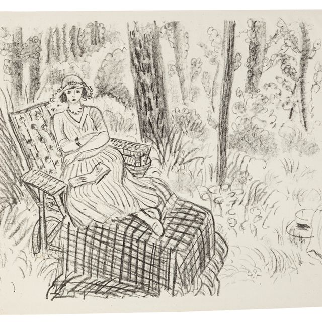 Henri Matisse — Молодая девушка в шезлонге в су-буа