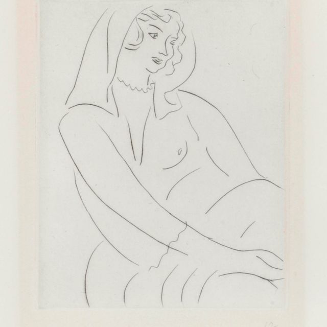 Henri Matisse — Молодая женщина, вуаль наедине (D. 161)