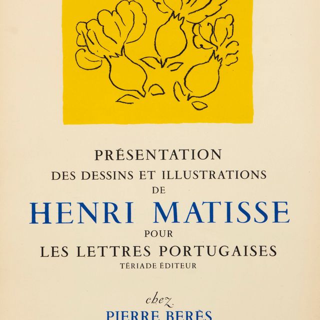 Henri Matisse — Анри Матисс для португальской литературы, Выставка с 12 по 24 декабря 1946 года в галерее Берес