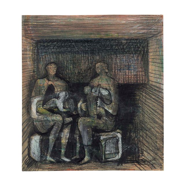 Henry Moore — Две женщины и дети