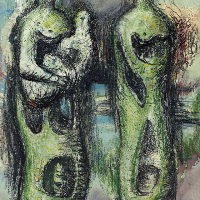 Henry Moore — Две женщины и ребенок