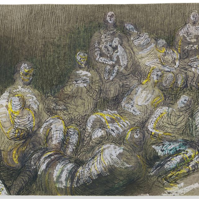 Henry Moore — Рисунок укрытия: Подземный кабинет