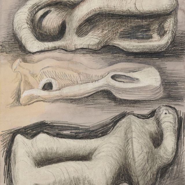 Henry Moore — Идеи для резьбы по дереву: Три лежащие фигуры