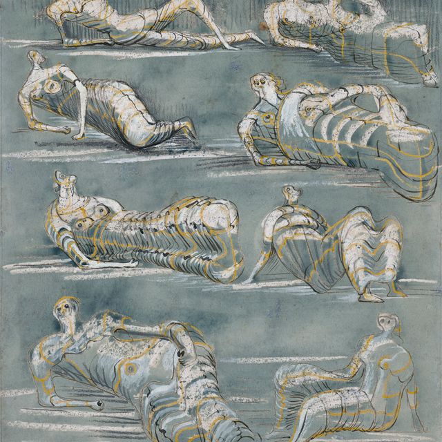 Henry Moore — Задрапированные Лежащие фигуры
